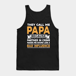 Funny Papa Art For Grandfather Grandparent Papi Papaw Men Tank Top